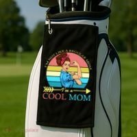 Retro I'm Not A Regular Mom I'm A Cool Mom Golf Towel thumb 2