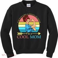 Retro I'm Not A Regular Mom I'm A Cool Mom Kids Sweatshirt thumb 0