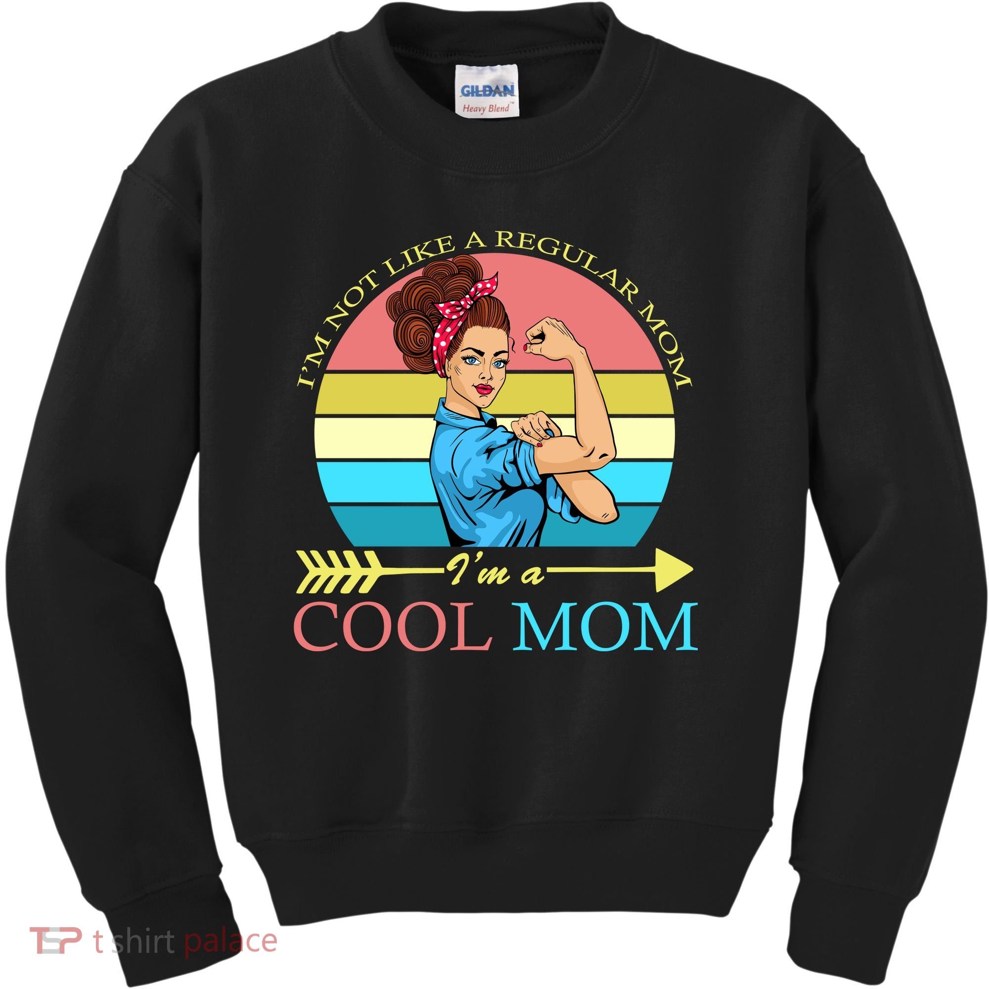 Retro I'm Not A Regular Mom I'm A Cool Mom Kids Sweatshirt