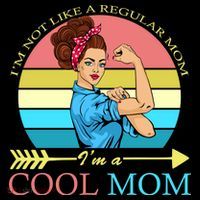 Retro I'm Not A Regular Mom I'm A Cool Mom Kids Sweatshirt thumb 2