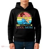 Retro I'm Not A Regular Mom I'm A Cool Mom Kids Hoodie thumb 4