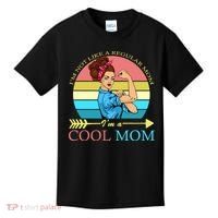 Retro I'm Not A Regular Mom I'm A Cool Mom Kids T-Shirt thumb 0