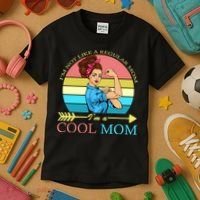 Retro I'm Not A Regular Mom I'm A Cool Mom Kids T-Shirt thumb 3