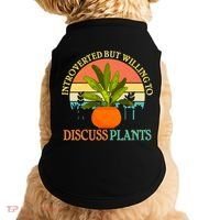 Retro Introverted But Willing To Discuss Plants Doggie Tank thumb 0