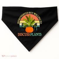 Retro Introverted But Willing To Discuss Plants USA-Made Doggie Bandana thumb 0