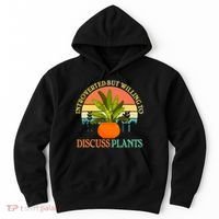 Retro Introverted But Willing To Discuss Plants Hoodie thumb 0