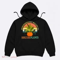 Retro Introverted But Willing To Discuss Plants Hoodie thumb 0