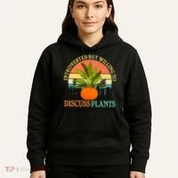 Retro Introverted But Willing To Discuss Plants Hoodie thumb 5