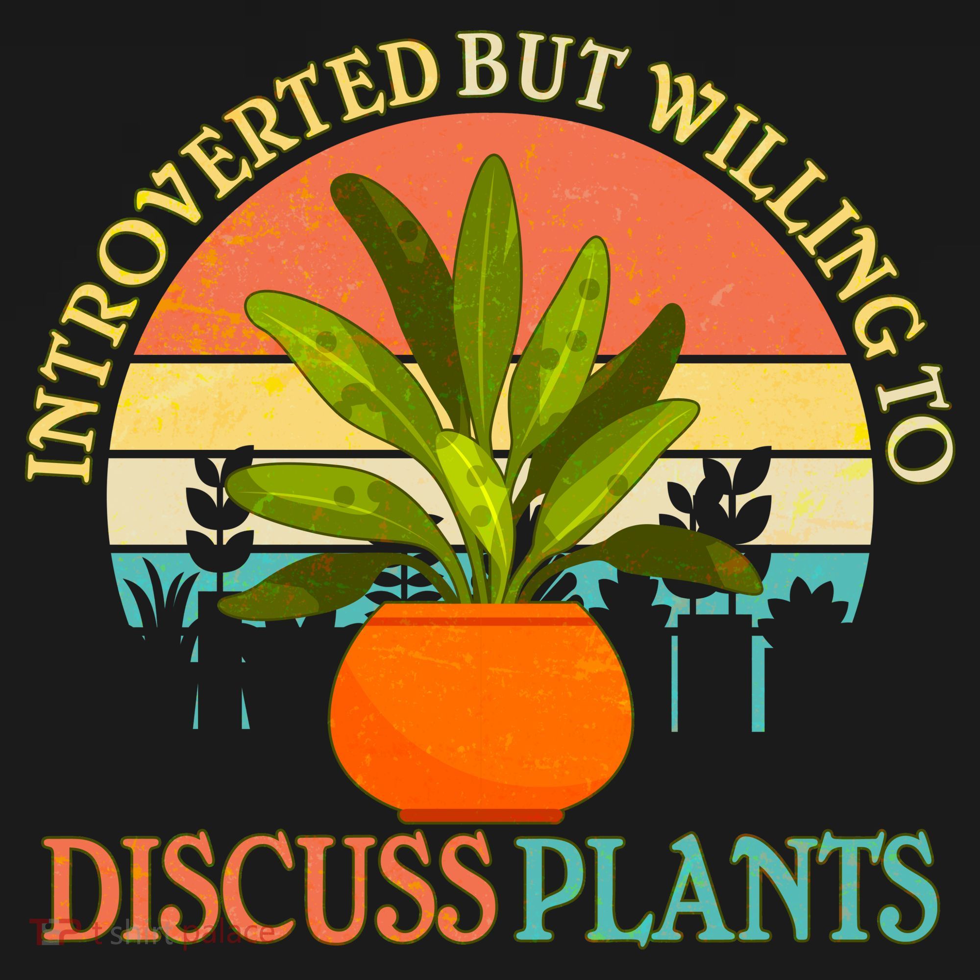 Retro Introverted But Willing To Discuss Plants Hoodie