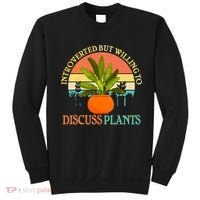 Retro Introverted But Willing To Discuss Plants Sweatshirt thumb 0