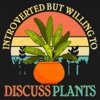 Retro Introverted But Willing To Discuss Plants Button thumb 1