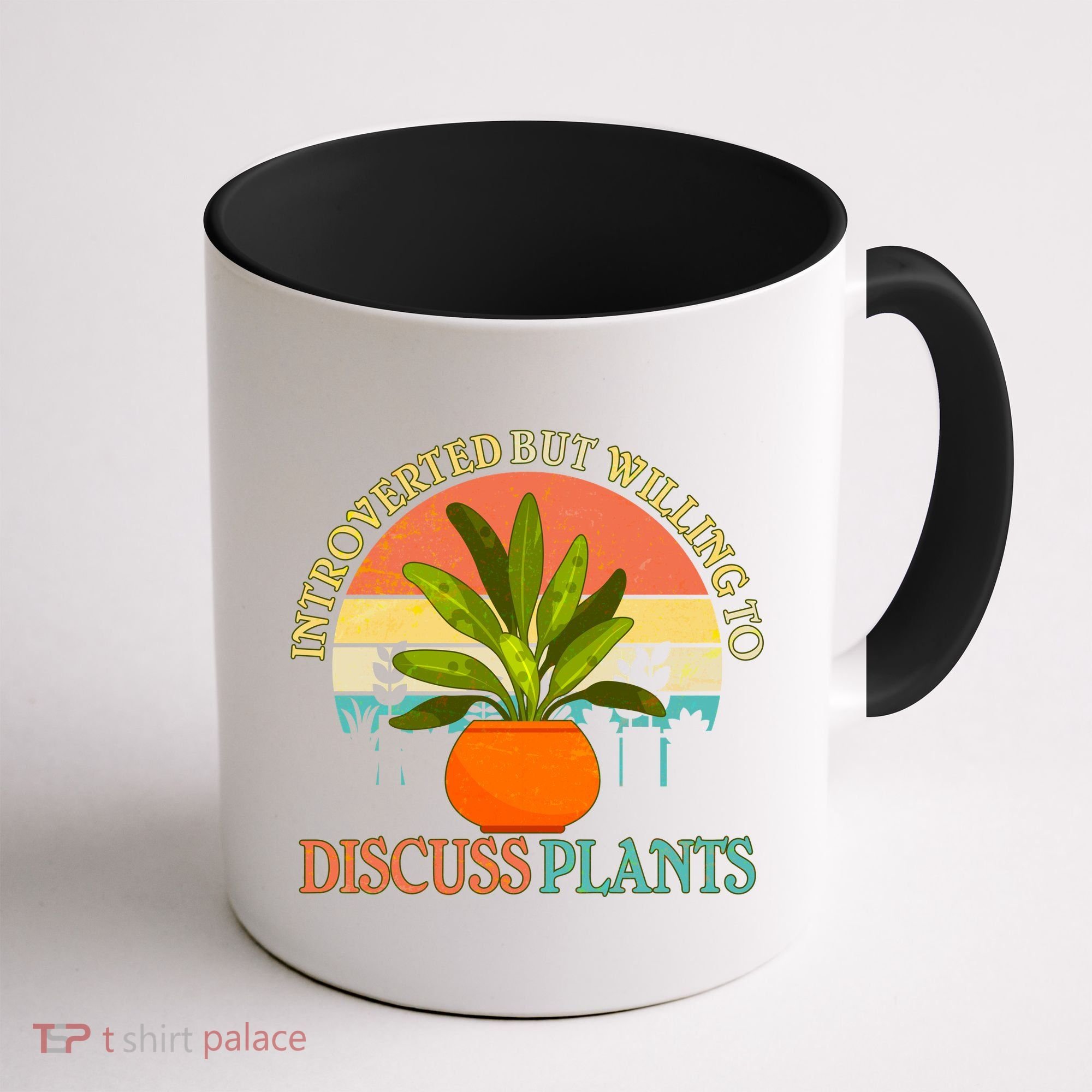 Retro Introverted But Willing To Discuss Plants Coffee Mug