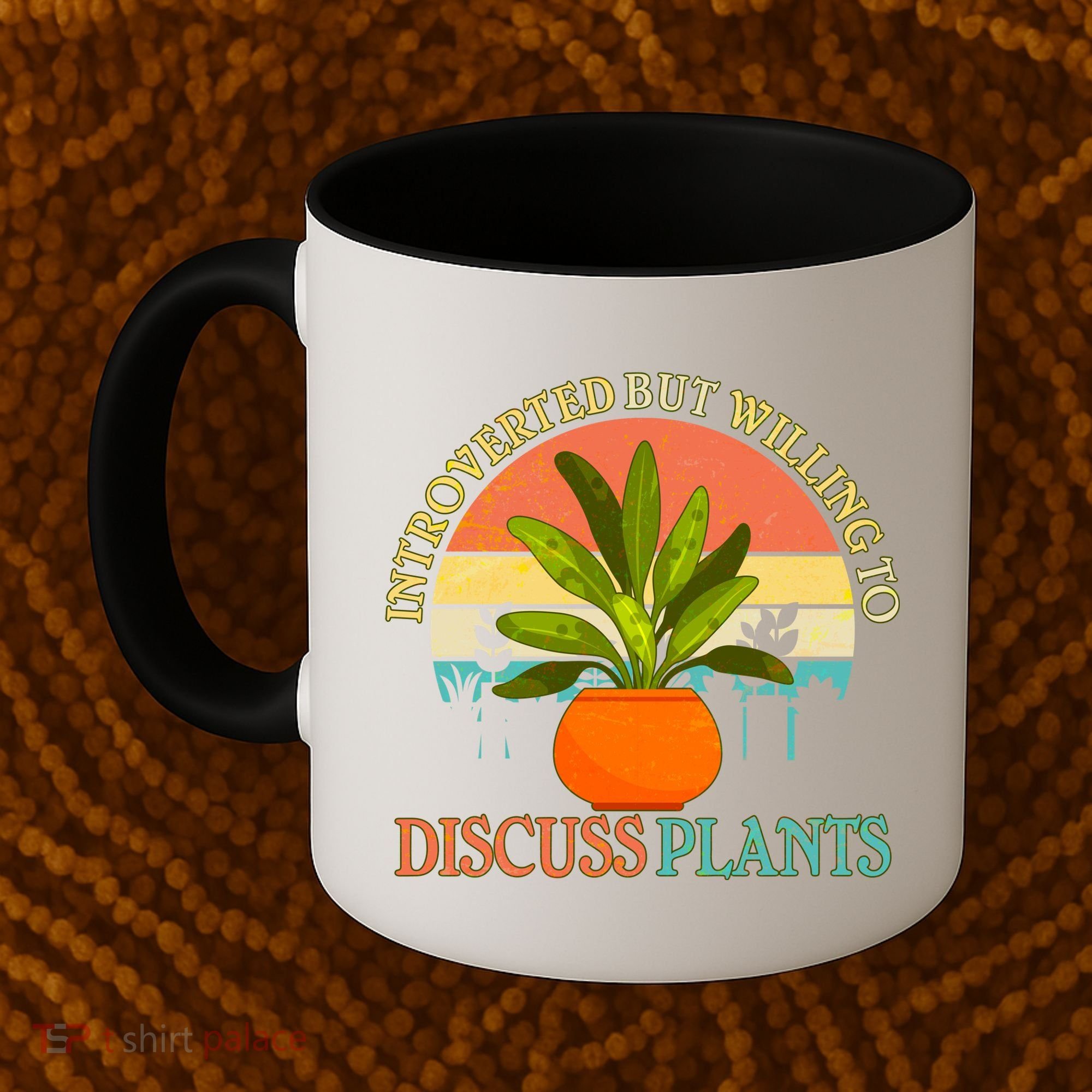 Retro Introverted But Willing To Discuss Plants Coffee Mug