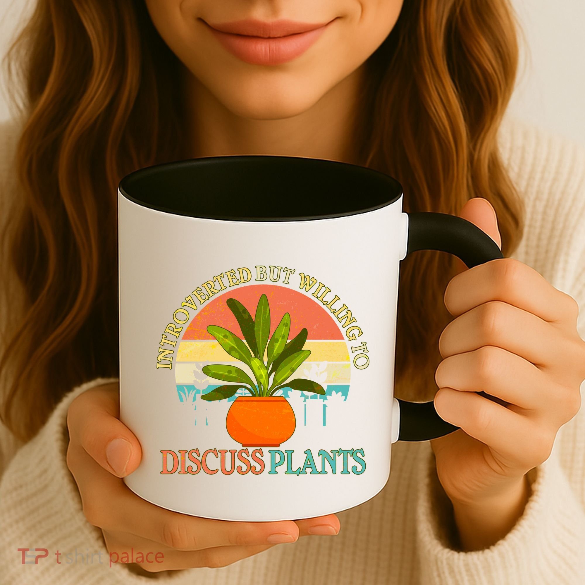 Retro Introverted But Willing To Discuss Plants Coffee Mug