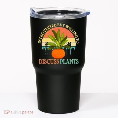 Retro Introverted But Willing To Discuss Plants Tumbler