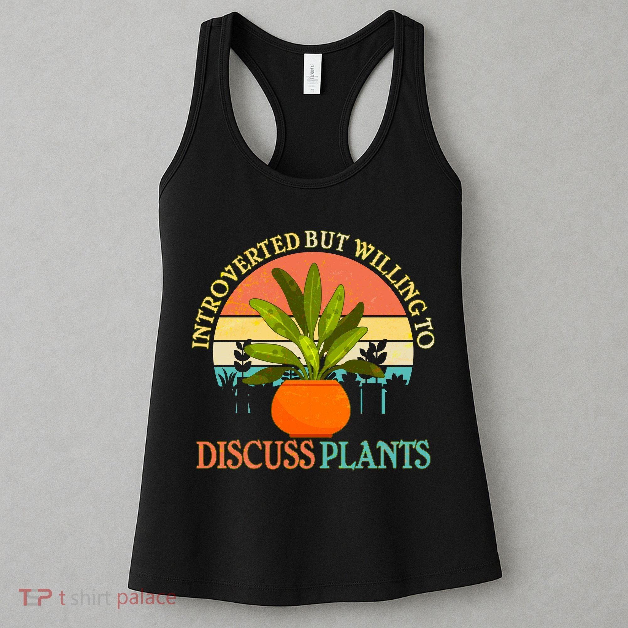 Retro Introverted But Willing To Discuss Plants Women's Tank Top