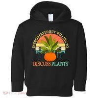 Retro Introverted But Willing To Discuss Plants Toddler Hoodie thumb 0