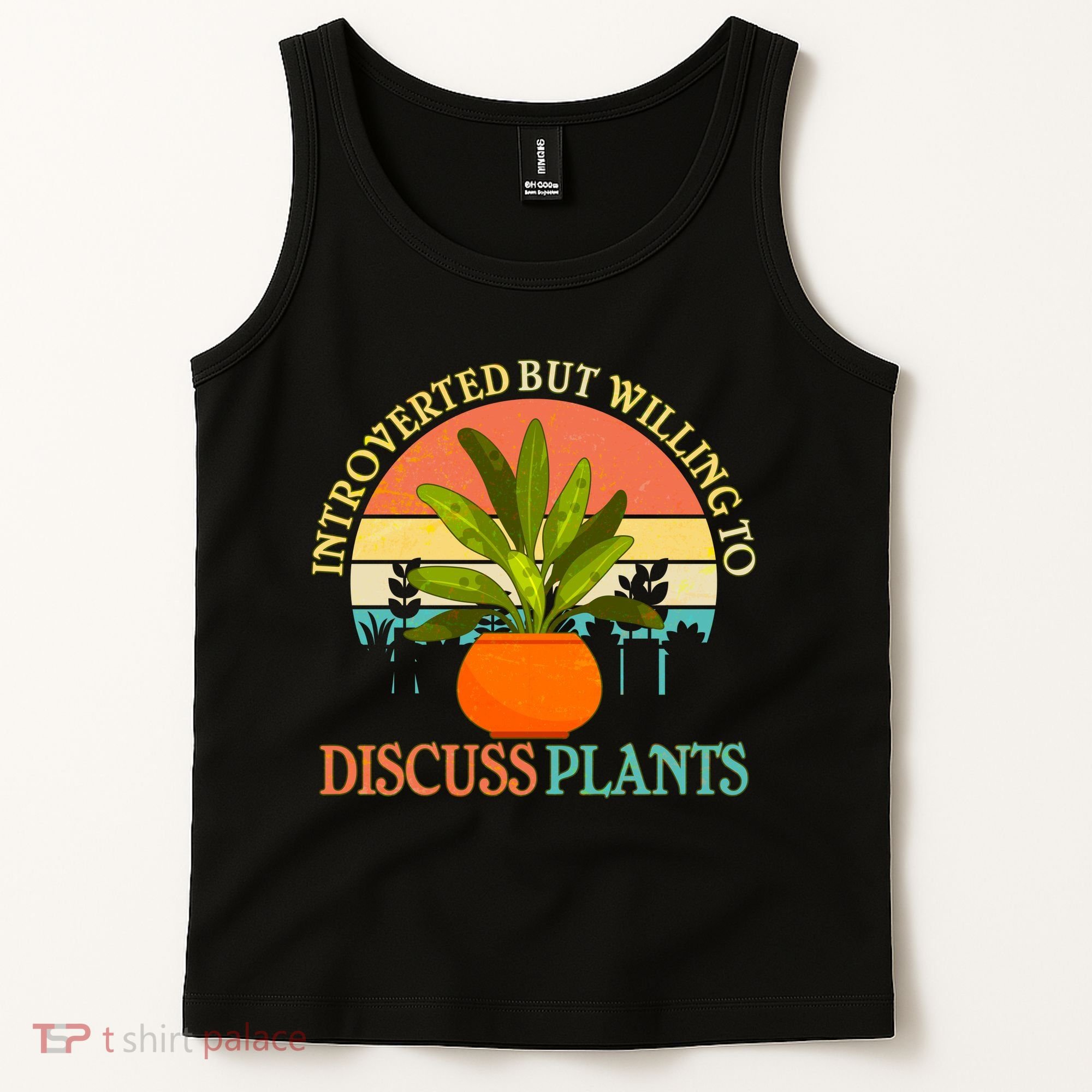 Retro Introverted But Willing To Discuss Plants Tank Top