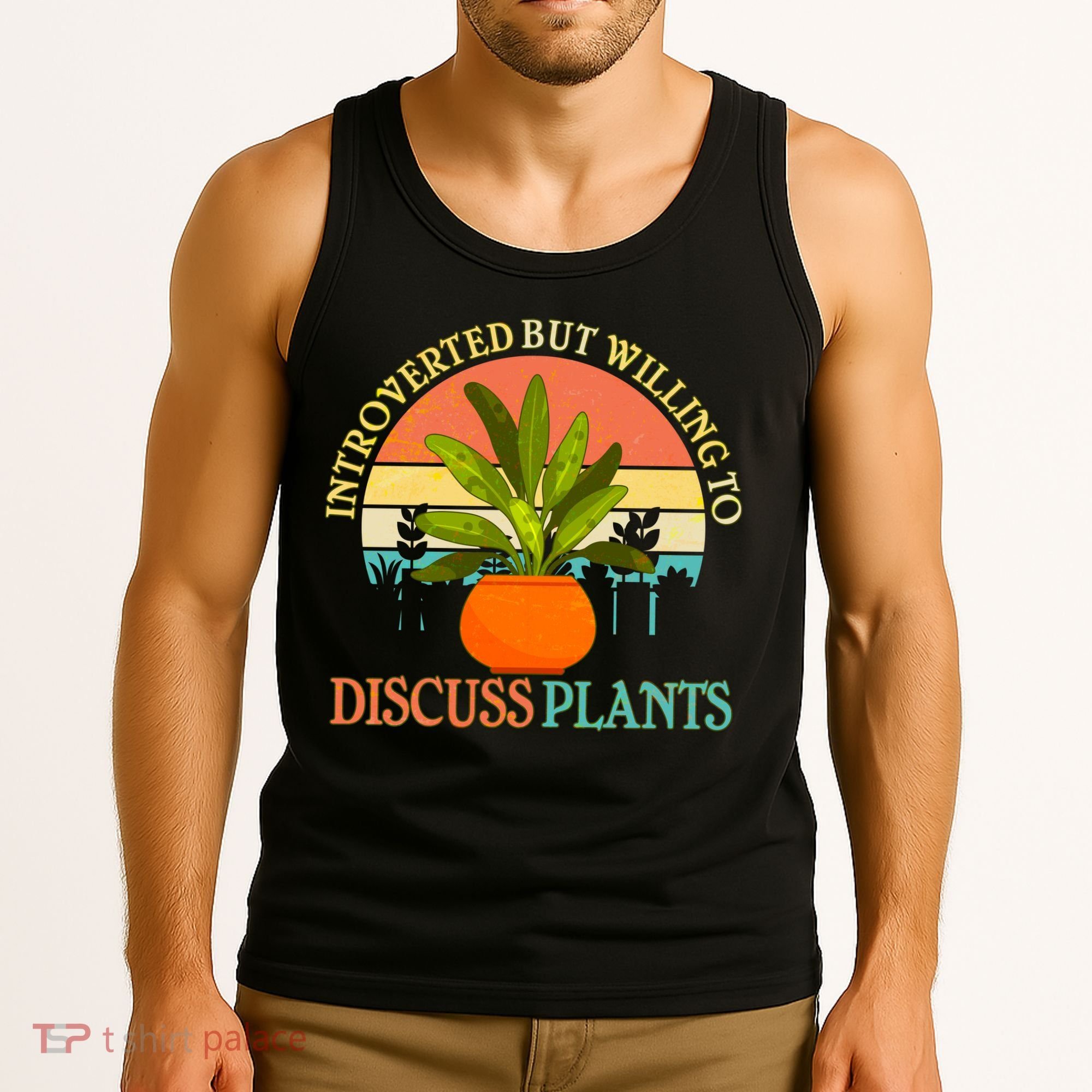 Retro Introverted But Willing To Discuss Plants Tank Top