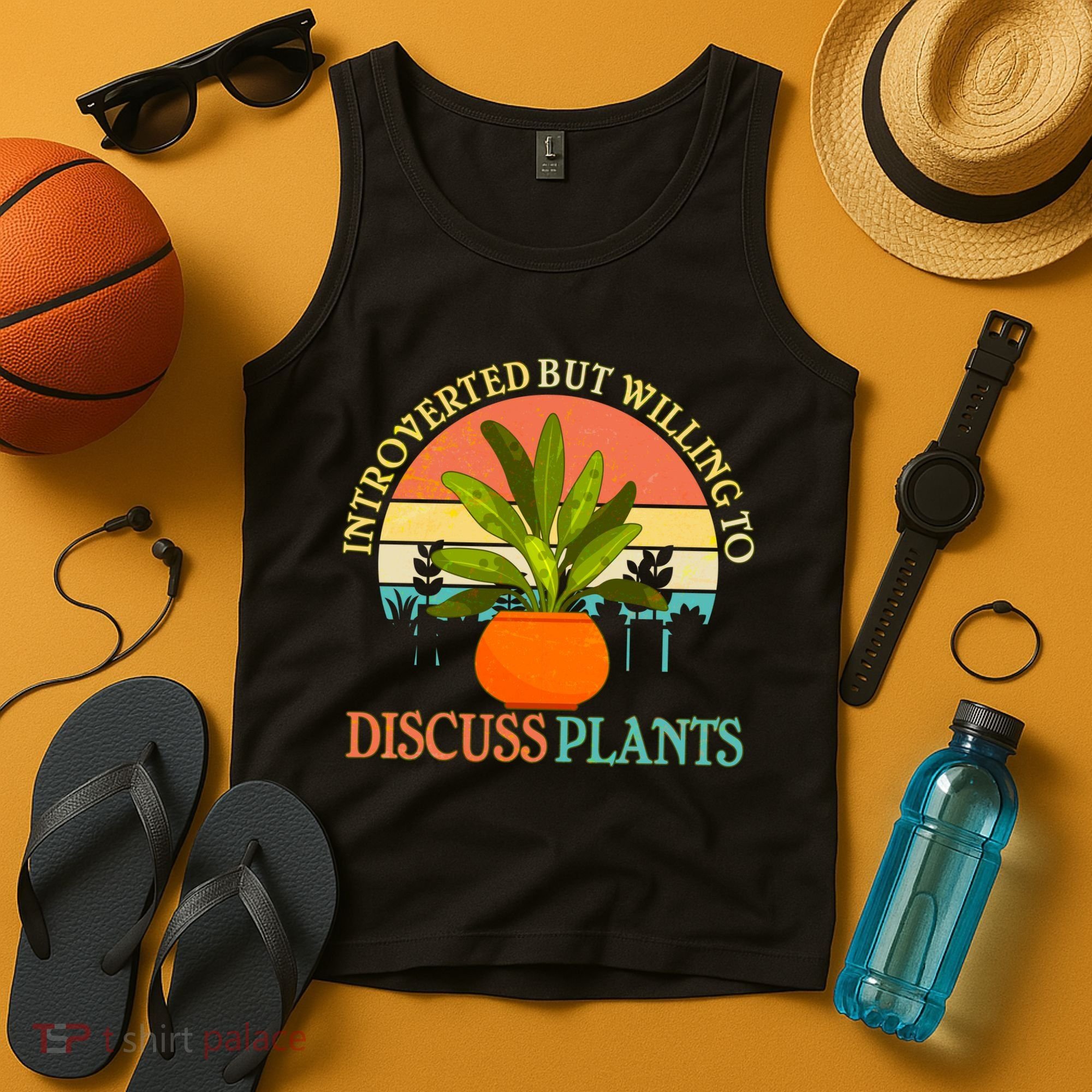 Retro Introverted But Willing To Discuss Plants Tank Top