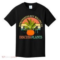 Retro Introverted But Willing To Discuss Plants Kids T-Shirt thumb 0