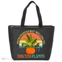 Retro Introverted But Willing To Discuss Plants Tote Bag thumb 0