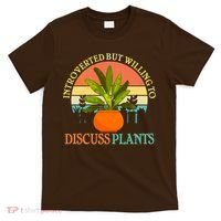 Retro Introverted But Willing To Discuss Plants T-Shirt thumb 0
