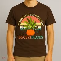 Retro Introverted But Willing To Discuss Plants T-Shirt thumb 3