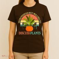 Retro Introverted But Willing To Discuss Plants T-Shirt thumb 4