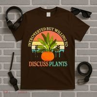 Retro Introverted But Willing To Discuss Plants T-Shirt thumb 5