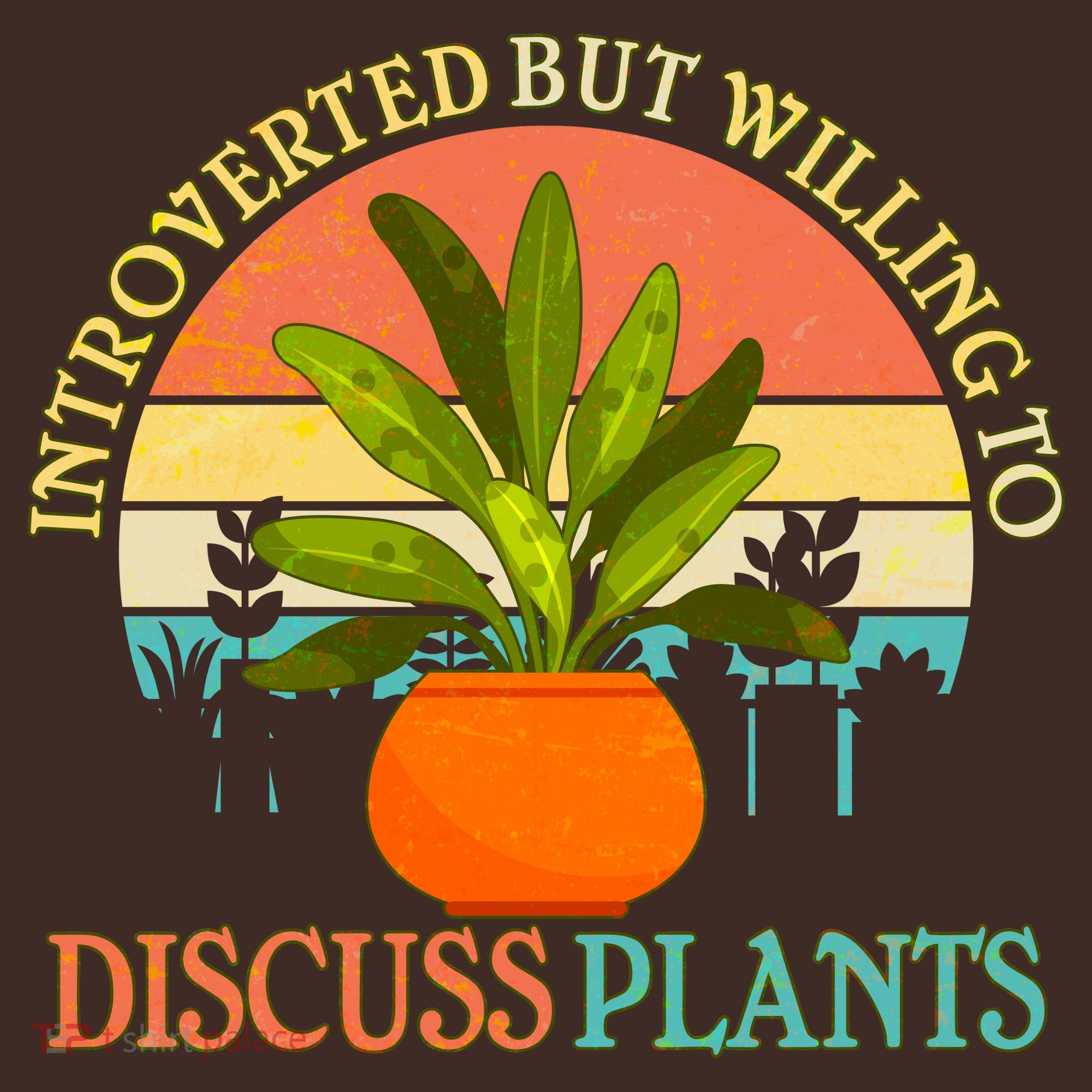 Retro Introverted But Willing To Discuss Plants Mousepad