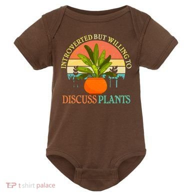 Retro Introverted But Willing To Discuss Plants Baby Bodysuit