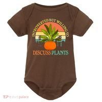 Retro Introverted But Willing To Discuss Plants Baby Bodysuit thumb 0