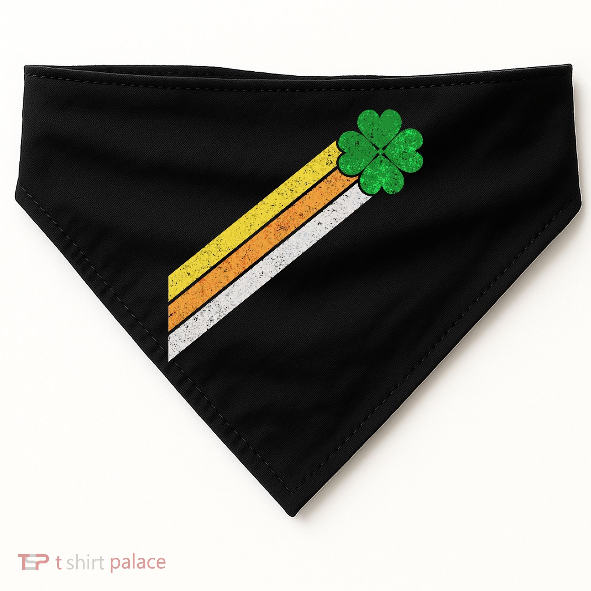Retro Irish Clover Comet USA-Made Doggie Bandana