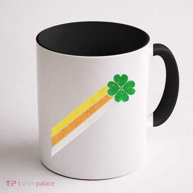 Retro Irish Clover Comet Coffee Mug back