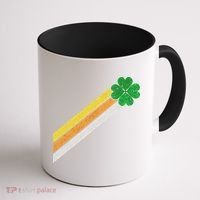 Retro Irish Clover Comet Coffee Mug thumb 1