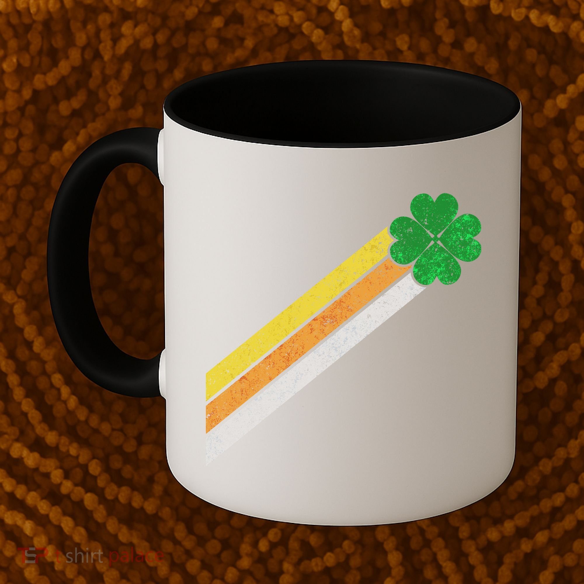 Retro Irish Clover Comet Coffee Mug