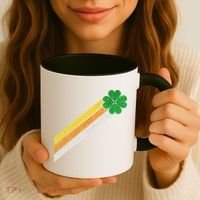 Retro Irish Clover Comet Coffee Mug thumb 3