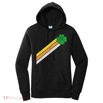 Retro Irish Clover Comet Women's Hoodie