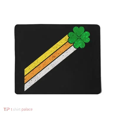 Retro Irish Clover Comet Mousepad