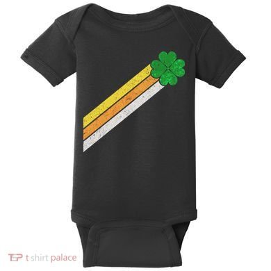 Retro Irish Clover Comet Baby Bodysuit