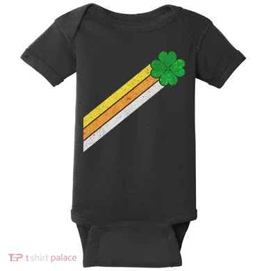 Retro Irish Clover Comet Baby Bodysuit