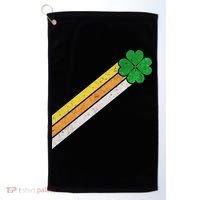 Retro Irish Clover Comet Golf Towel thumb 0