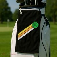 Retro Irish Clover Comet Golf Towel thumb 2