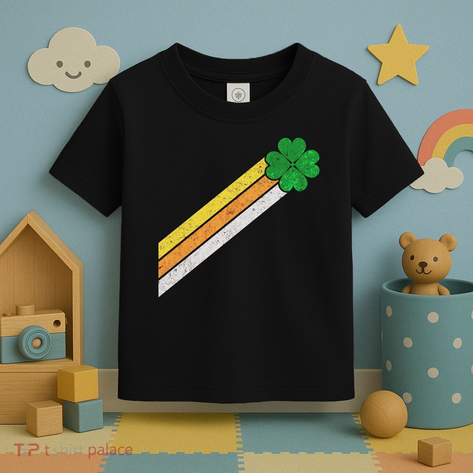 Retro Irish Clover Comet Toddler T-Shirt