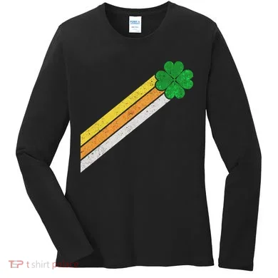 Retro Irish Clover Comet Women's Long Sleeve Shirt