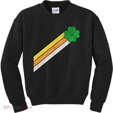 Retro Irish Clover Comet Kids Sweatshirt