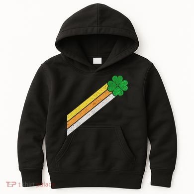Retro Irish Clover Comet Kids Hoodie