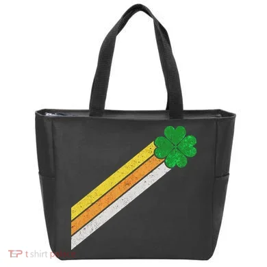 Retro Irish Clover Comet Tote Bag