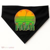 Retro Irish Shamrock Emblem USA-Made Doggie Bandana thumb 0